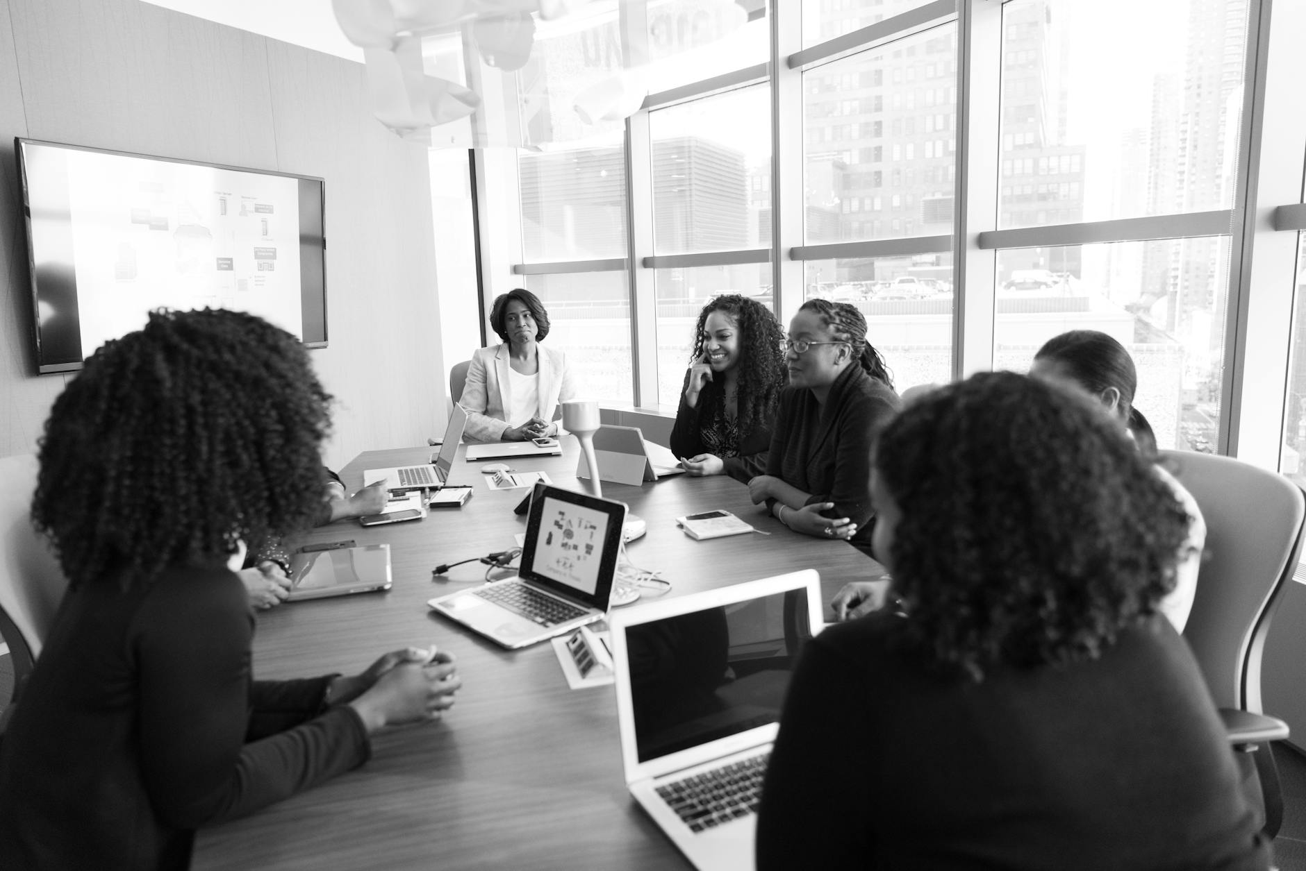 people on conference room
